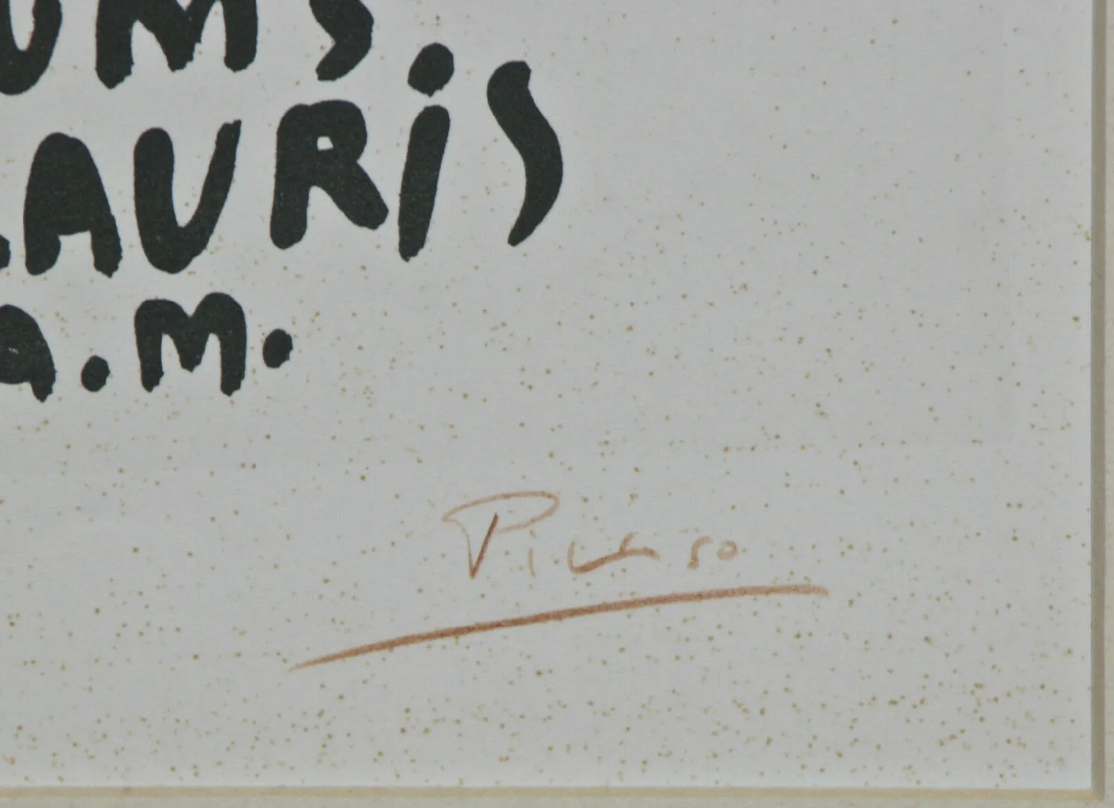 "Poteries, Fleurs, Parfums, Vallauris" by Picasso Signed Lithograph 10"x7"
