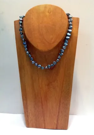 "The Noir Keshi Classic" Freshwater Pearl Necklace