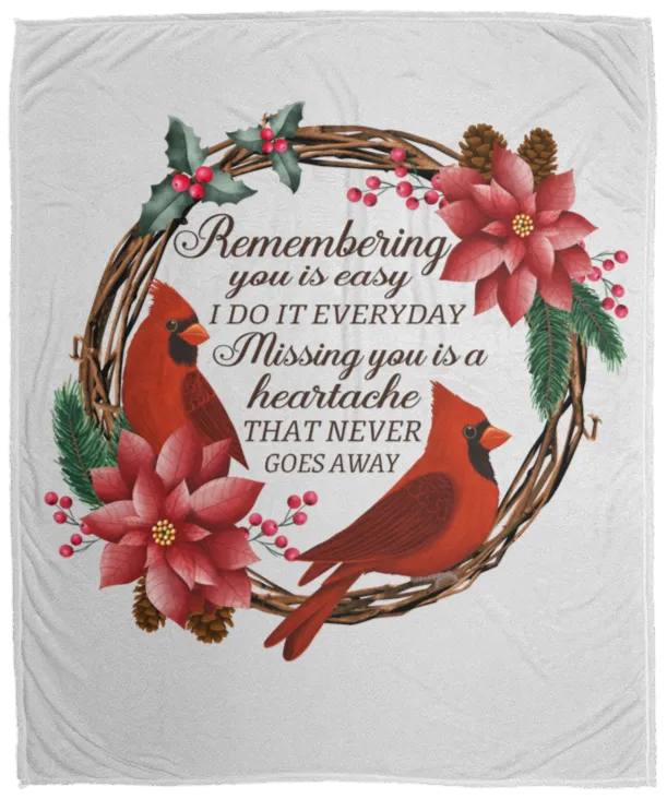 Remembering You is Easy  Plush Fleece Blanket - 50x60