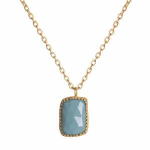 Rococo Blue Chalcedony Necklace