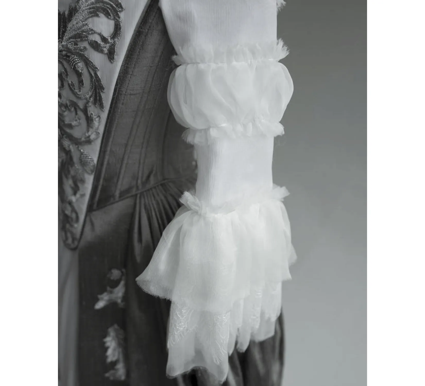 Rococo Outlander Claire silk wedding dress