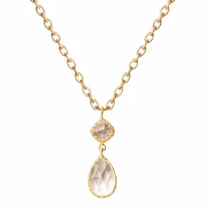 Rococo Tiered Teardrop Gemstone Necklace