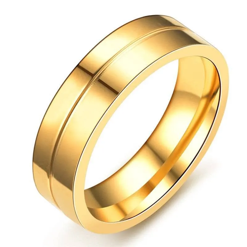 Romantic Round Diamond Couple Wedding Band