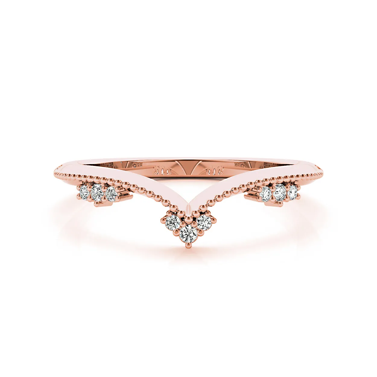 Round Diamond Chevron Band