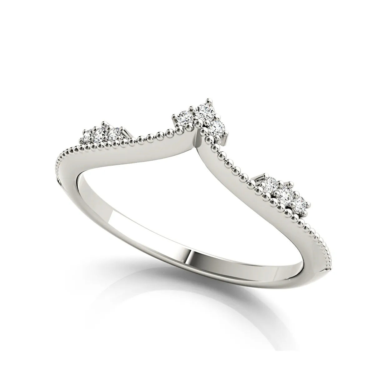Round Diamond Chevron Band