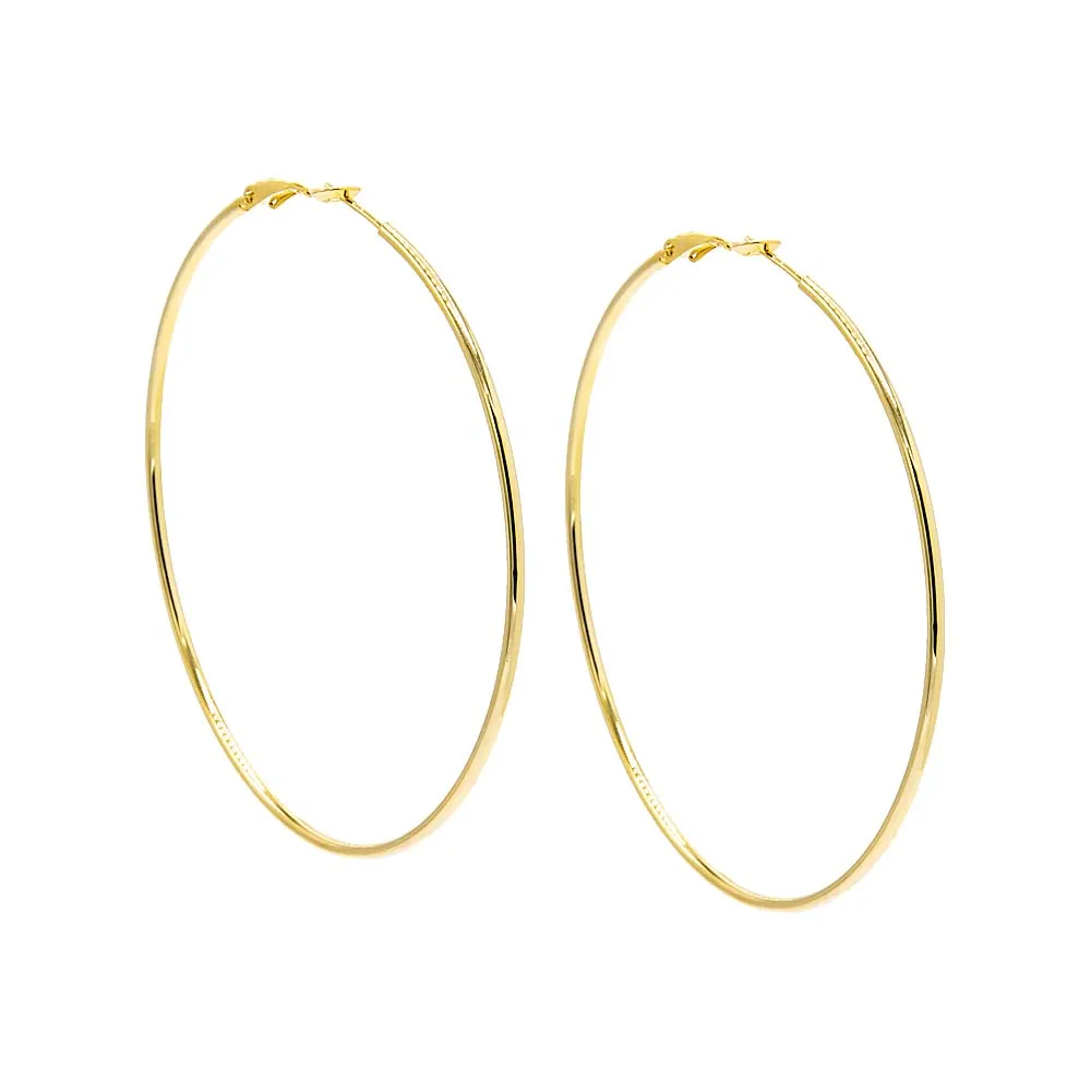 Rounded Hollow Hoop Earring