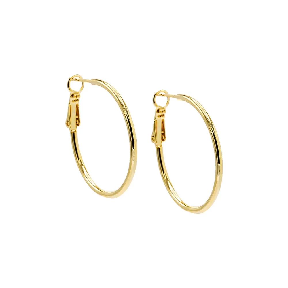Rounded Hollow Hoop Earring