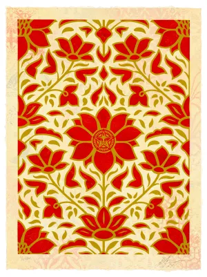 Shepard Fairey | OBEY Deco Floral Pattern (Red)