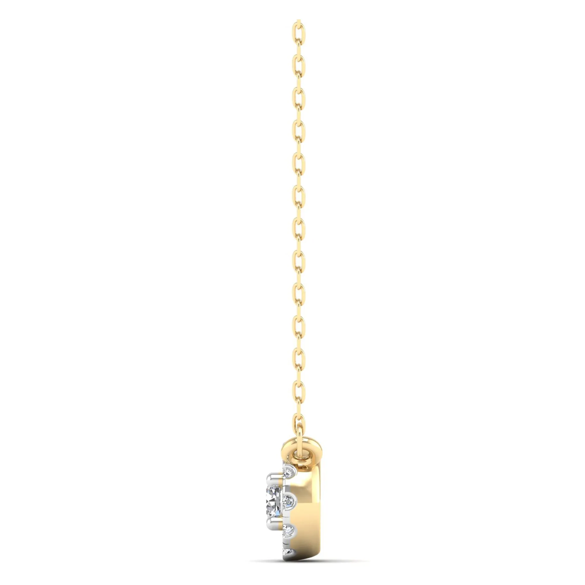 Small Halo Diamond Necklace