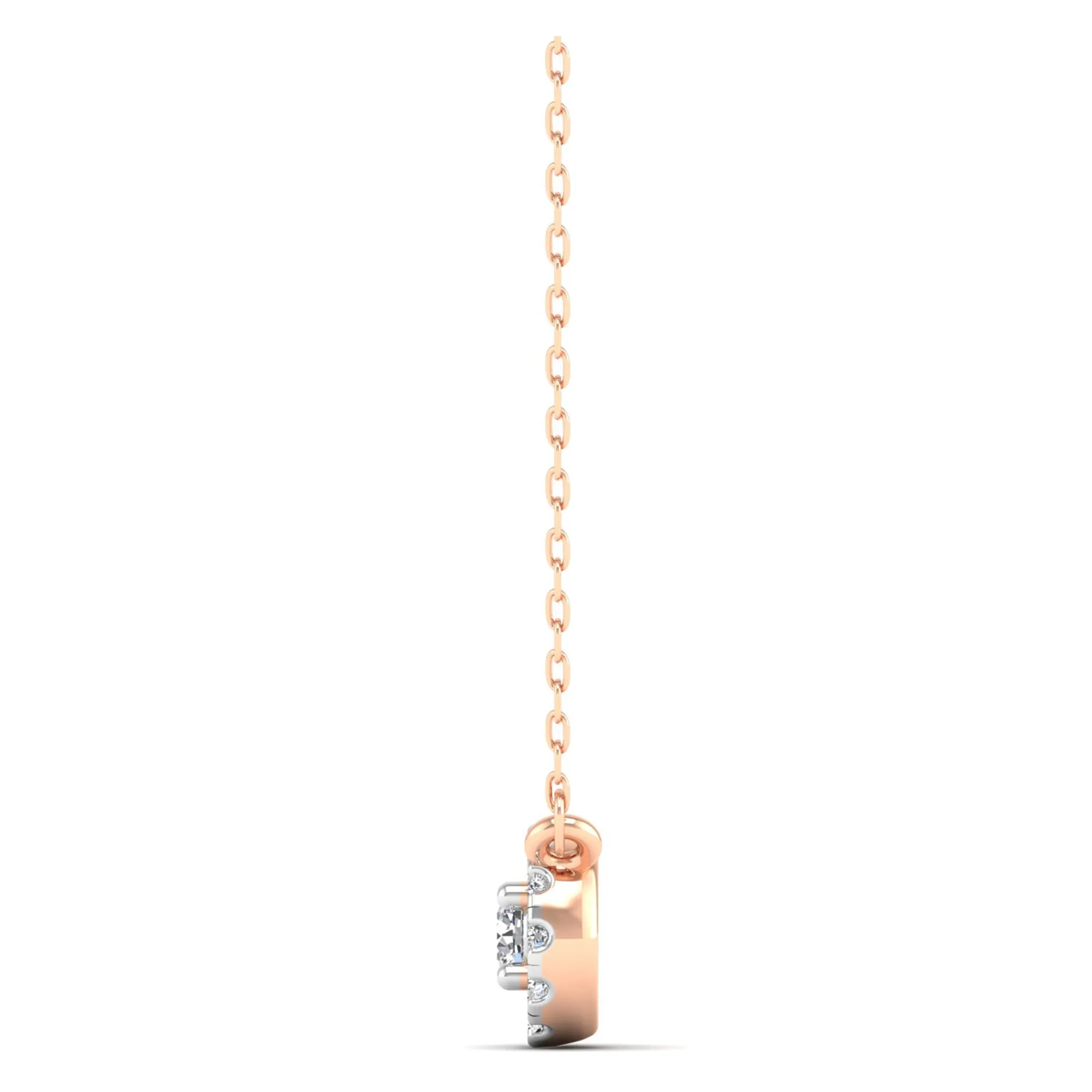 Small Halo Diamond Necklace