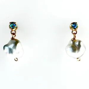 Small Tahitian Keshi Pearls and Aquamarines