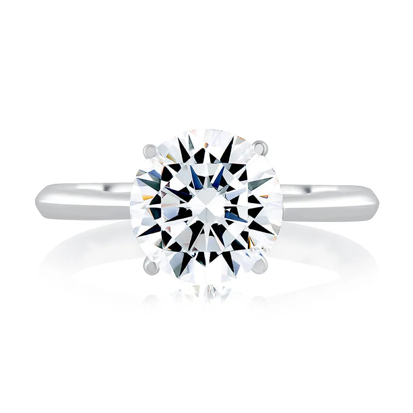 Solitaire Engagement Ring with Surprise Diamonds