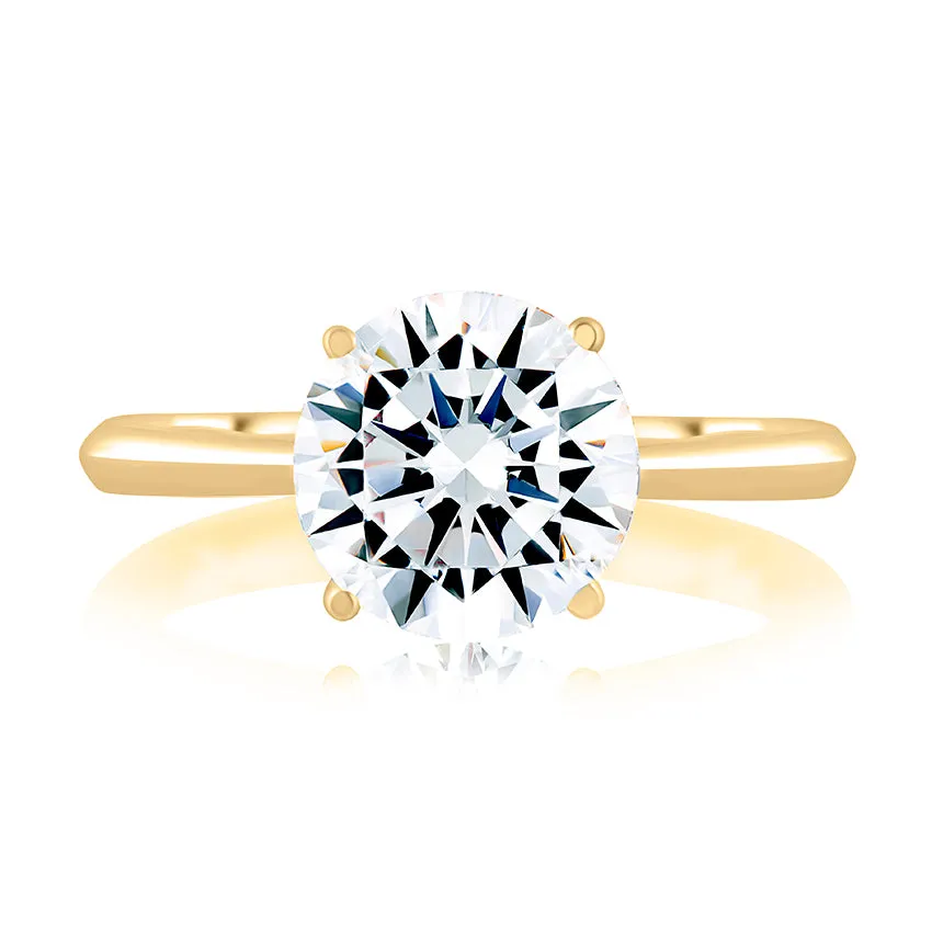 Solitaire Engagement Ring with Surprise Diamonds