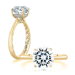 Solitaire Engagement Ring with Surprise Diamonds