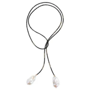 Spinel and Pyrite Ombre Classic Gemstone Lariat