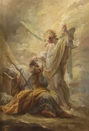St. Josephs Dream – Sleeping Joseph – by  Vicente López Portaña – Catholic Art Print – Beautiful Catholic Artwork