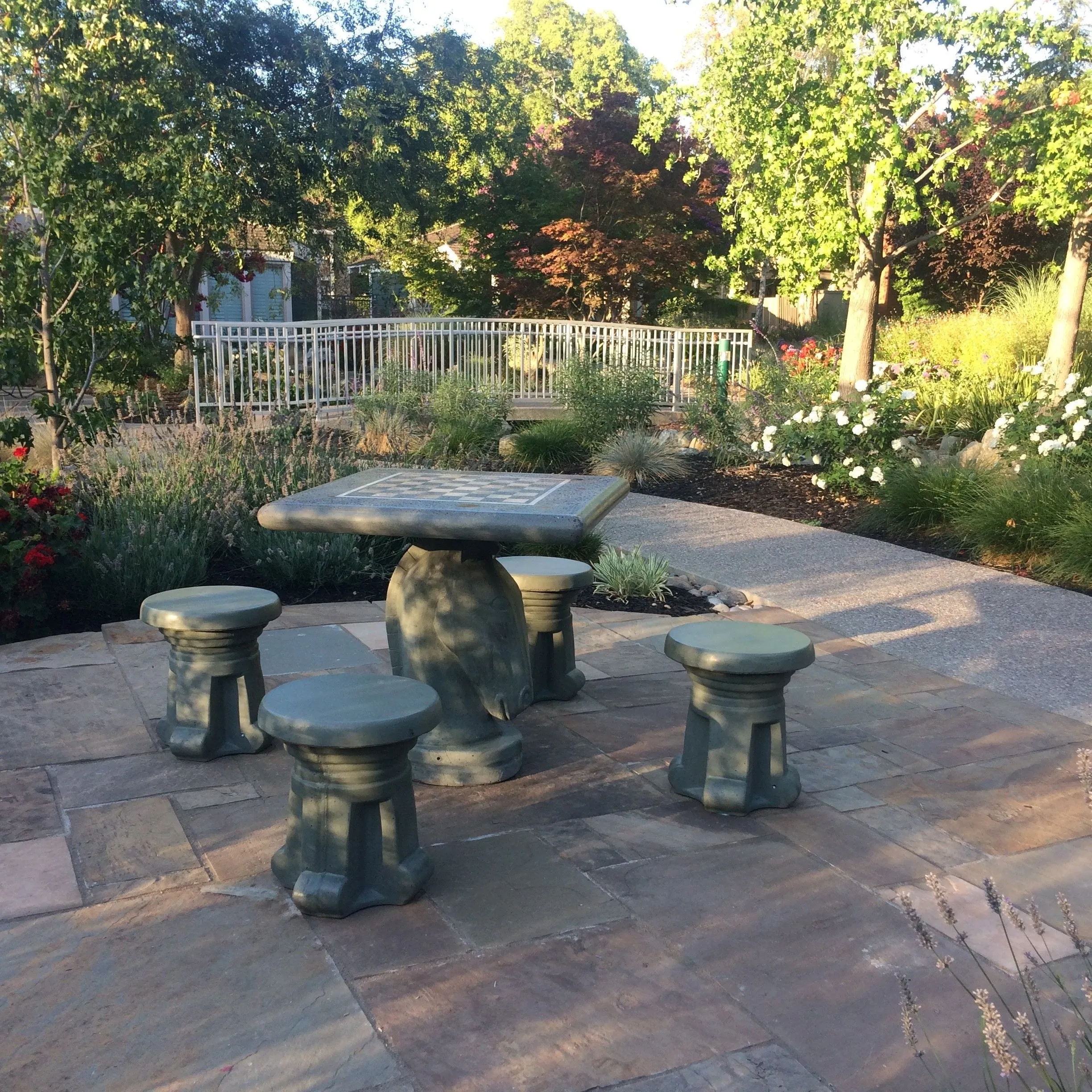 Stone Age Concrete Outdoor Chess Table (Freestanding)