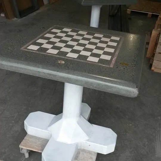 Stone Age Concrete Outdoor Chess Table (Freestanding)