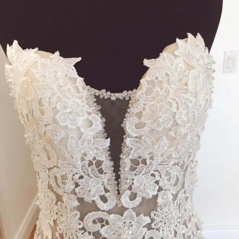 Strapless Lace Wedding Dress (#Sabra)