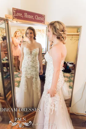 Strapless Lace Wedding Dress (#Sabra)