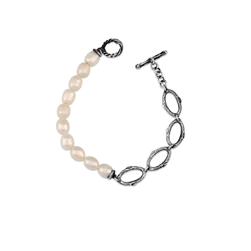 Swan freshwater pearls bracelet