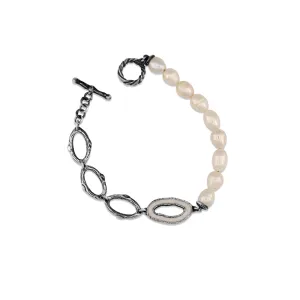 Swan freshwater pearls bracelet