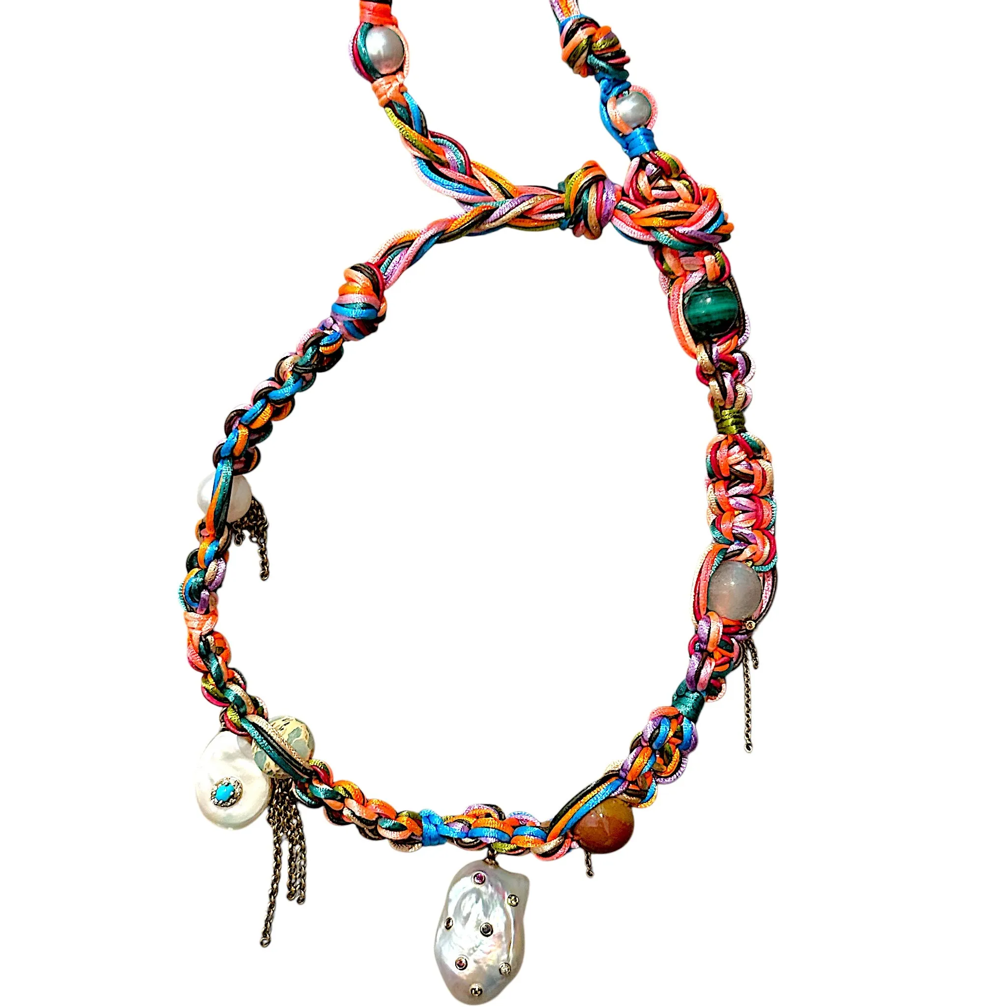 TROPICAL RAINBOW SKY ANGEL GEMBURST ROCKSTAR CHOKER