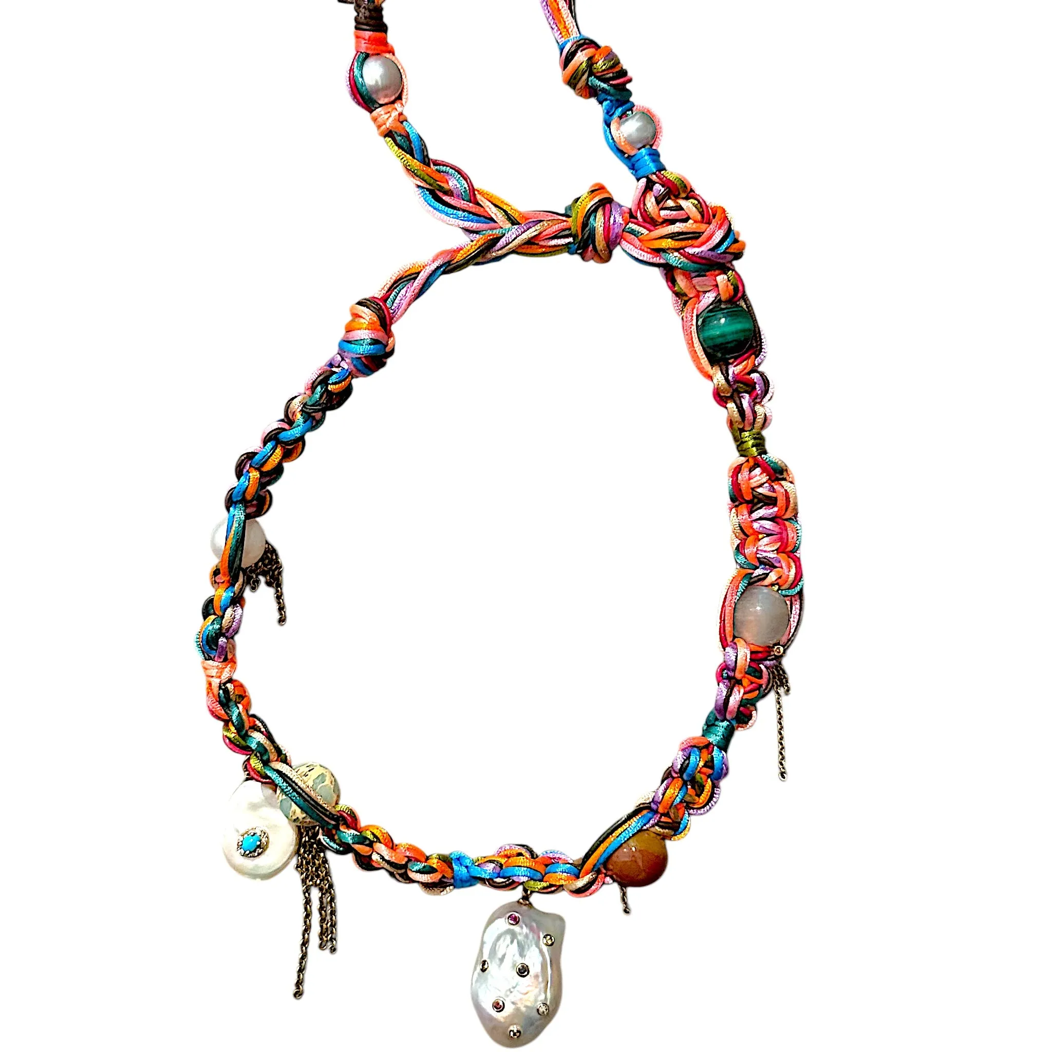TROPICAL RAINBOW SKY ANGEL GEMBURST ROCKSTAR CHOKER