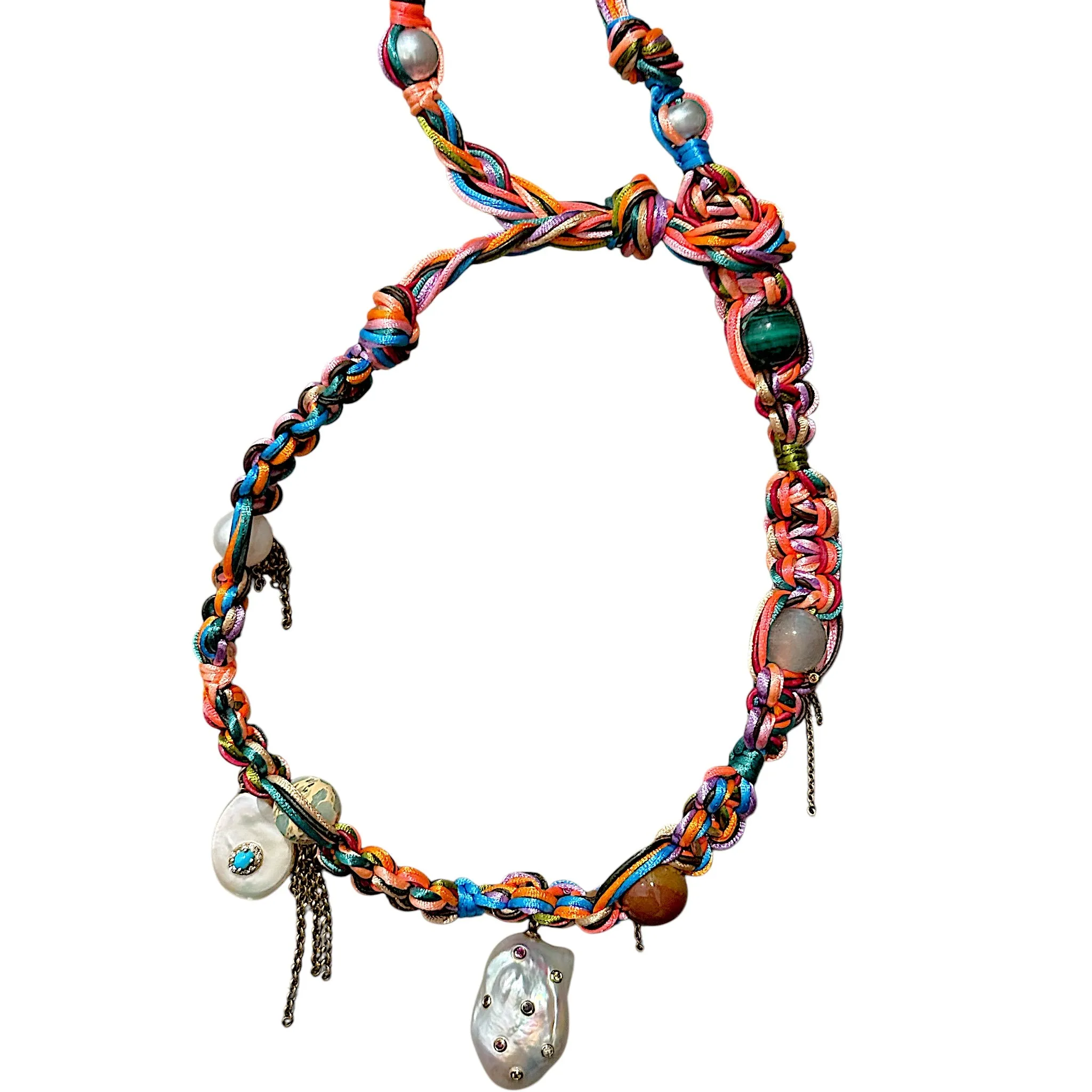 TROPICAL RAINBOW SKY ANGEL GEMBURST ROCKSTAR CHOKER