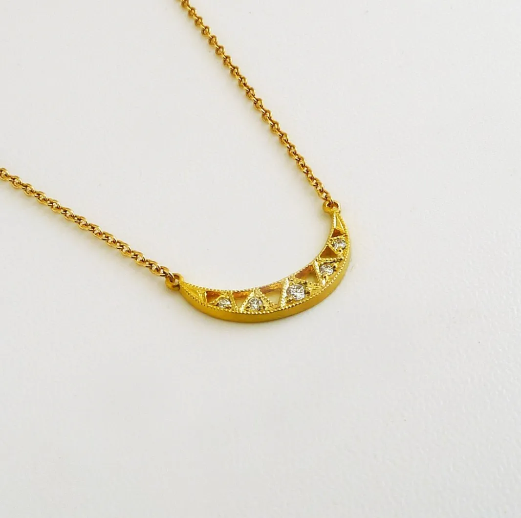 vaeda pendant necklace - natural diamond