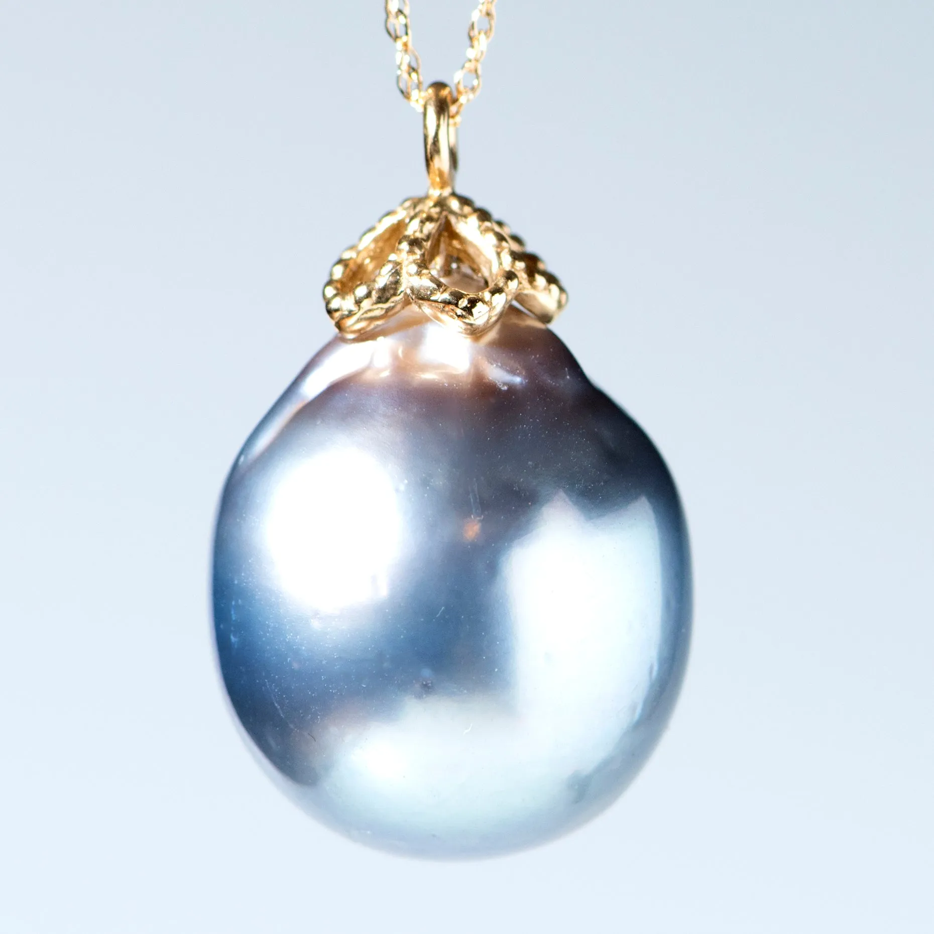 Very Large Tahitian Pearl Pendant #10