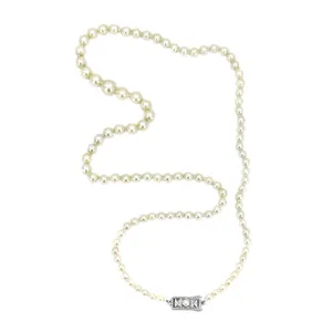 Vintage Mikimoto Graduated Japanese Cultured Akoya Pearl Strand - Sterling Silver 20.50 Inch