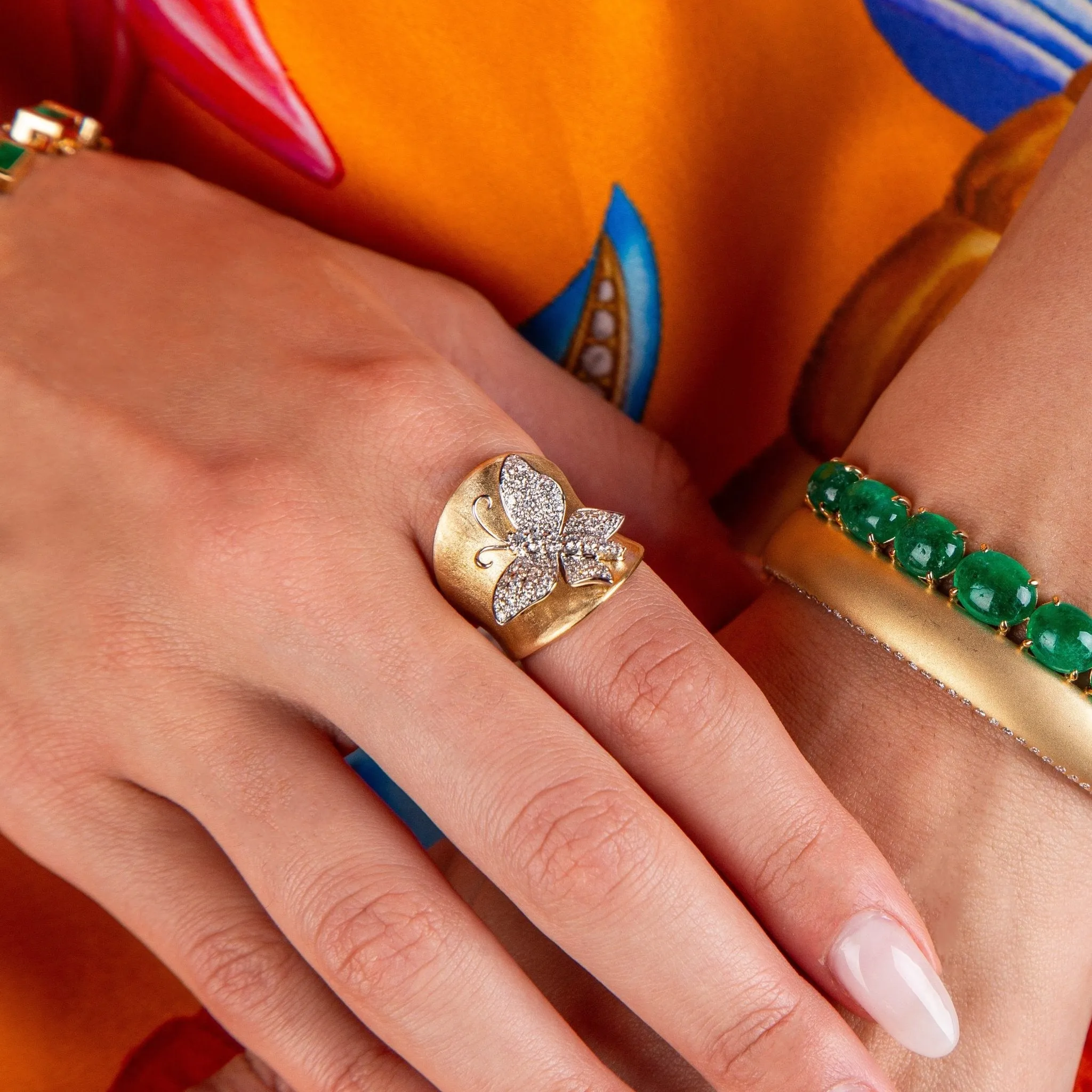 Vlinder Butterfly Motif Cocktail Ring