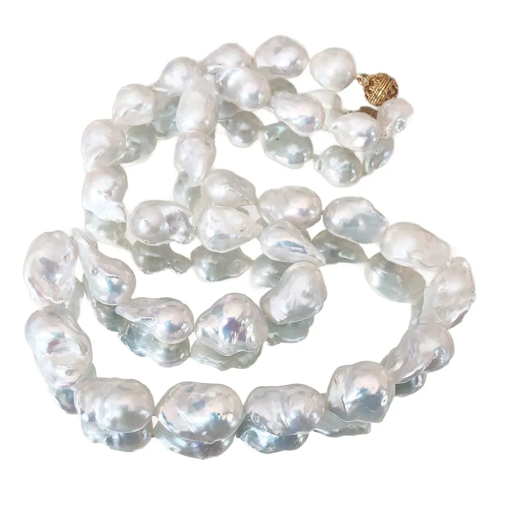 White Baroque Pearl Necklace