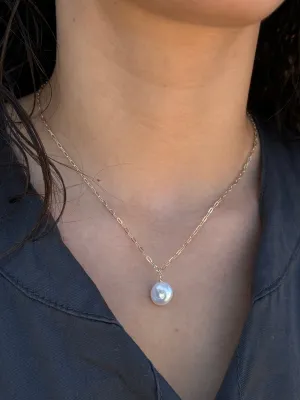 White Baroque Pearl Necklace