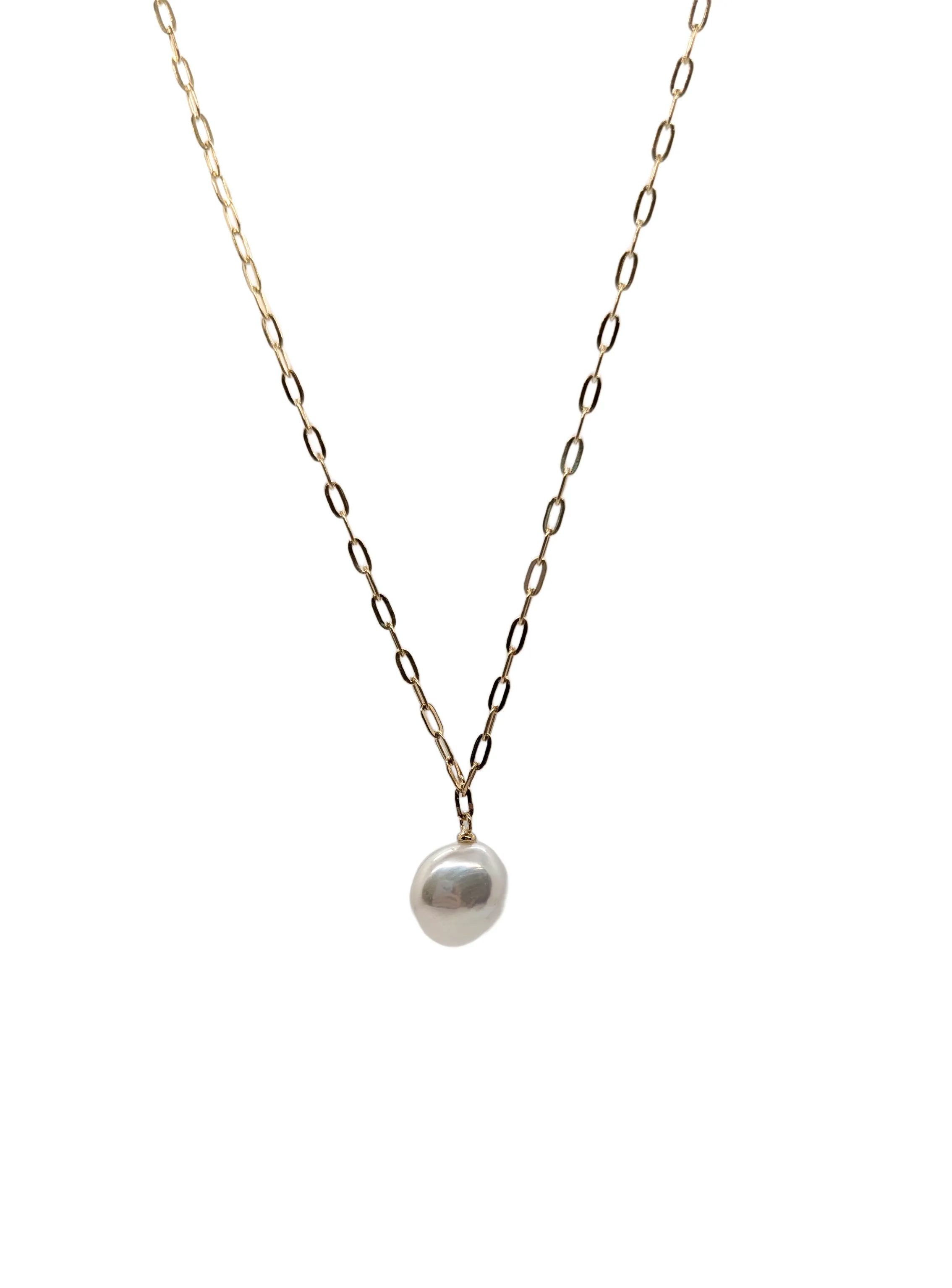White Baroque Pearl Necklace