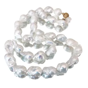 White Baroque Pearl Necklace