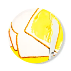 White Bread Ceramic Plate
