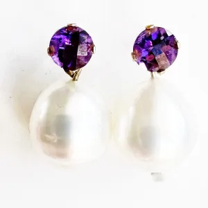 White South Sea Pearls and Amethysts